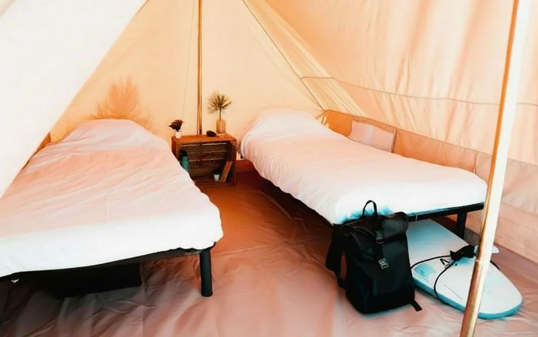 Surfcamp Zarautz Spanien Komfortzelt