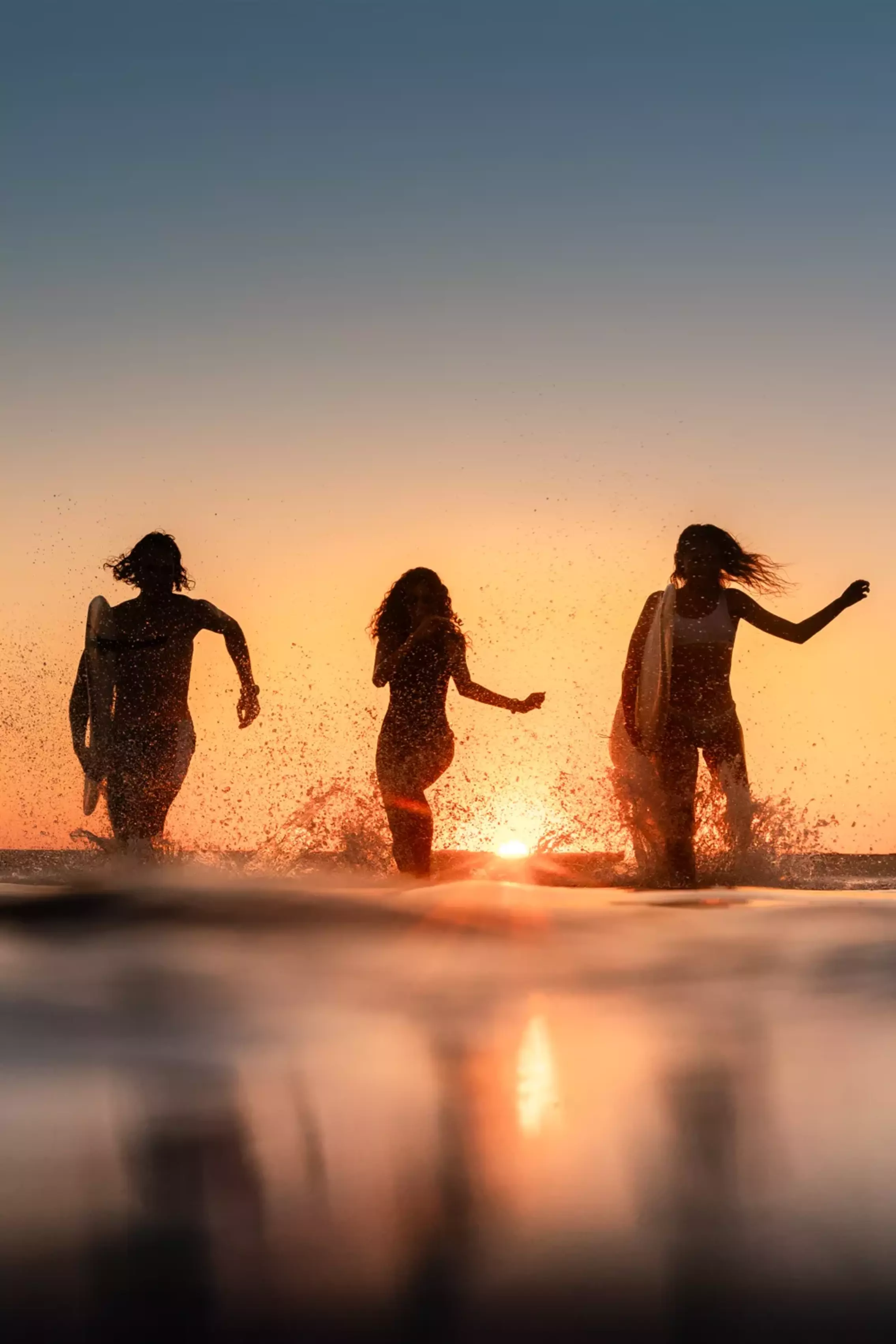 Surfcamp Souston Plage Frankreich Sonnenuntergang