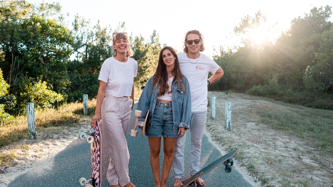 Mit deinen Freunden unterwegs Surfcamp Soustons Plage Frankreich Ü18 skaten