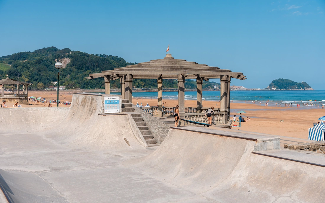Surfcamp Zarautz Spanien Skatepark