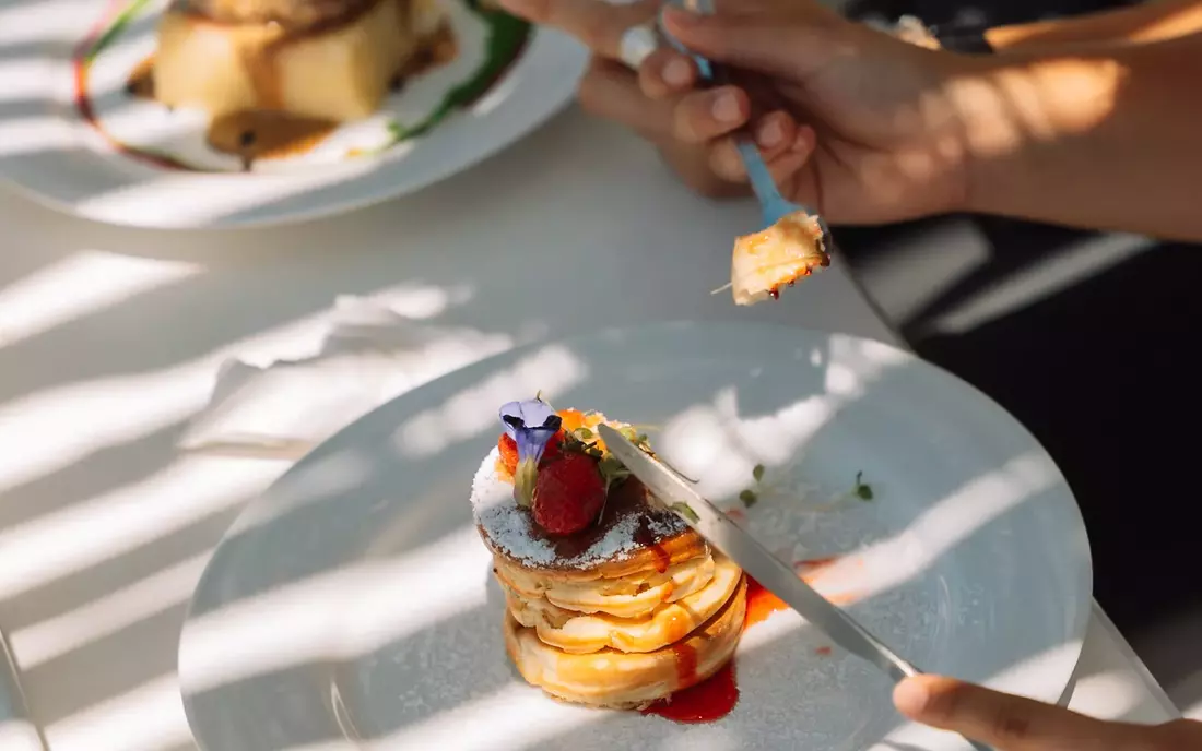 Pancakes at Surf Camp Weligama, Sri Lanka