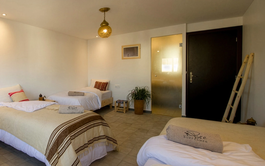 3er Mehrbettzimmer Surfcamp Marokko Aourir