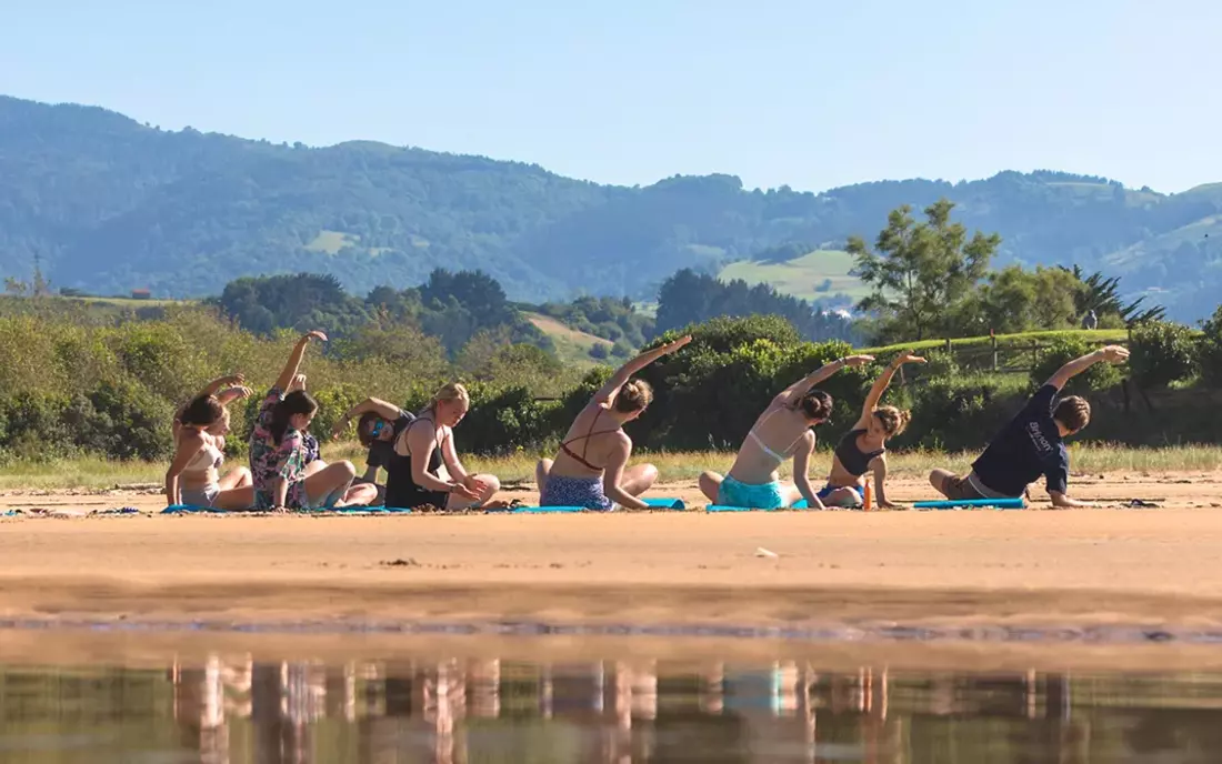 Yoga & surfing - the perfect combination yoga at surf camp zarautz