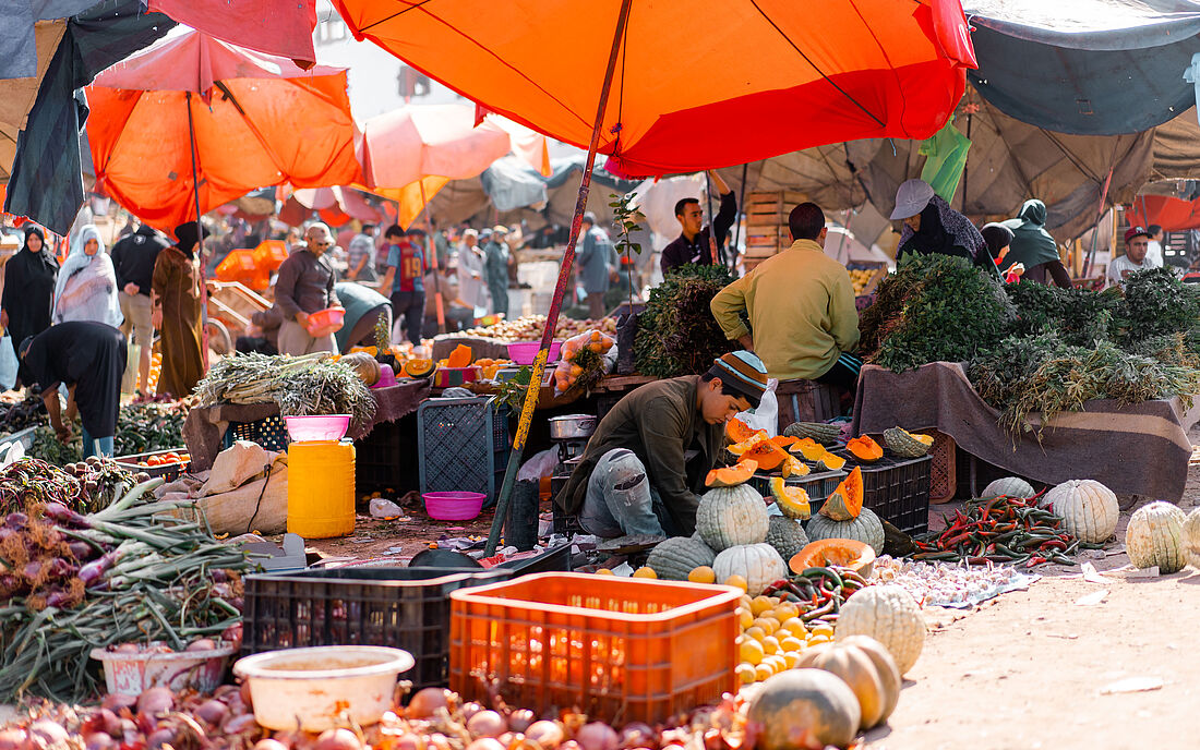 Laid-back atmosphere at the markets.