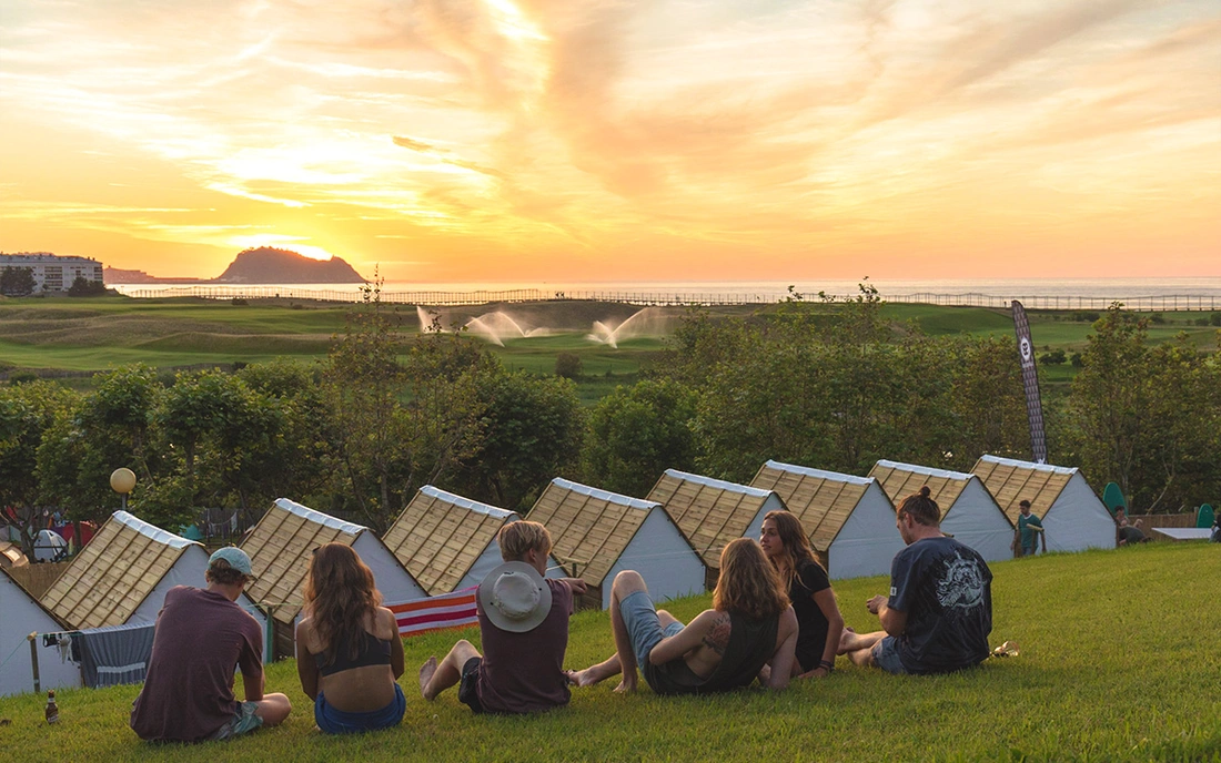Surfcamp Zarautz Spanien Meerblick