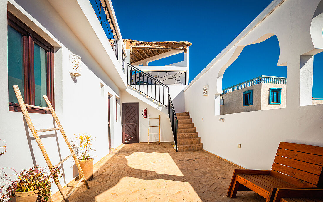 Large sun terrace directly in front of the accommodation