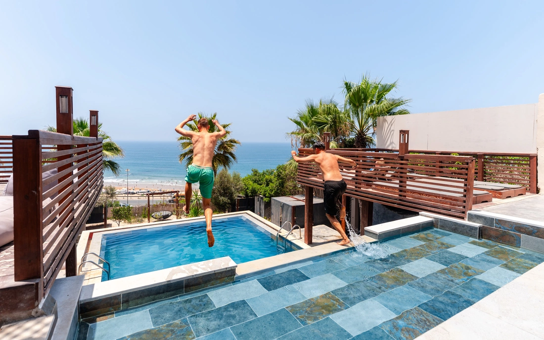 sea view surf camp morocco infinity pool