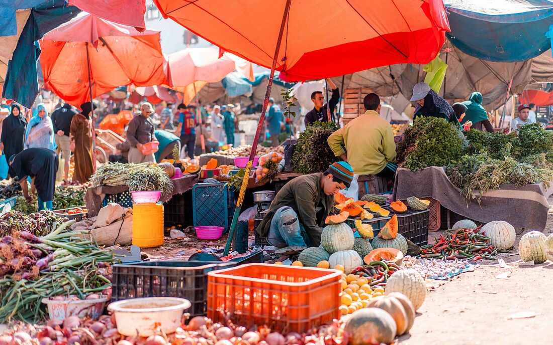 Pure surfcamp Morocco Market