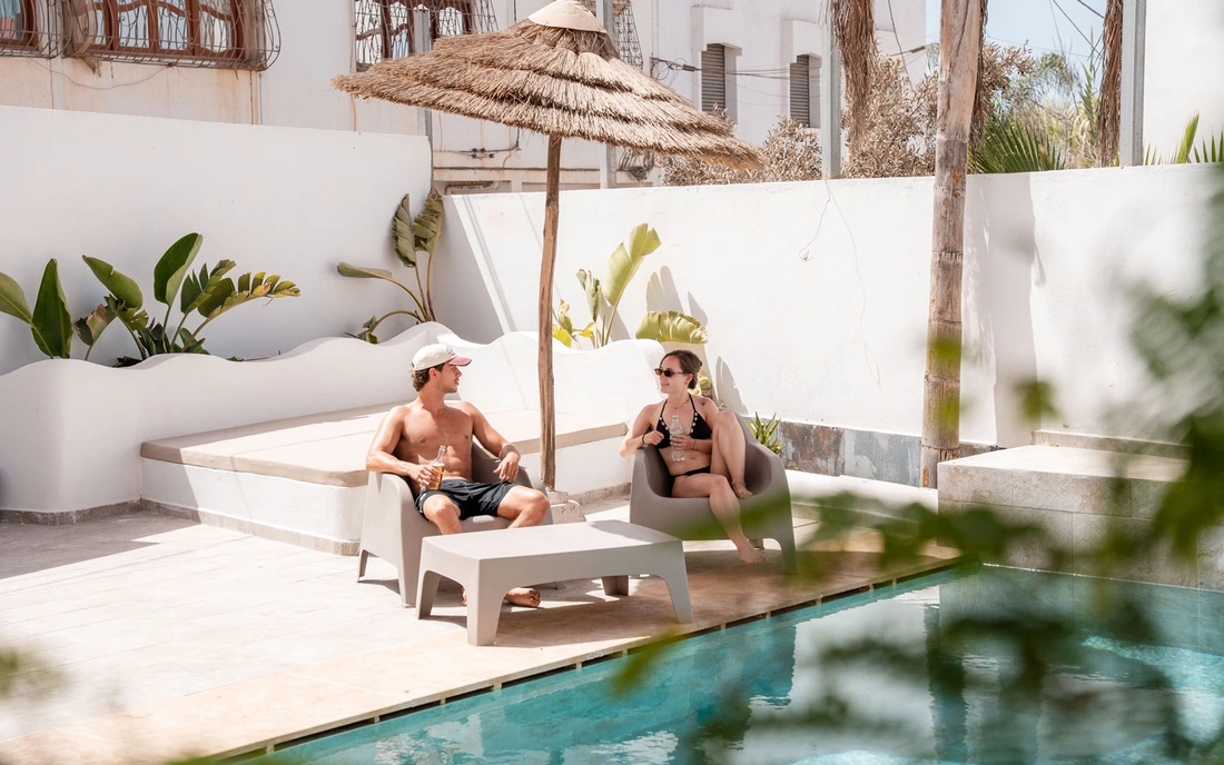 Pure Surfcamp Marokko Aourir Pool