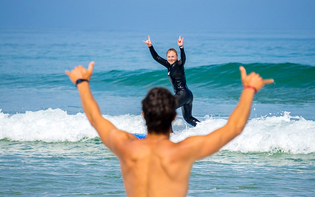 With experienced surf instructors With experienced surf instructors