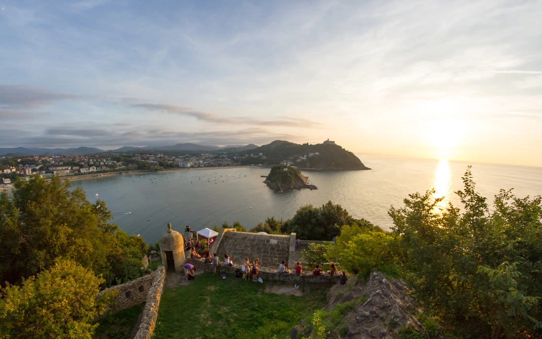 sunset over san sebastian