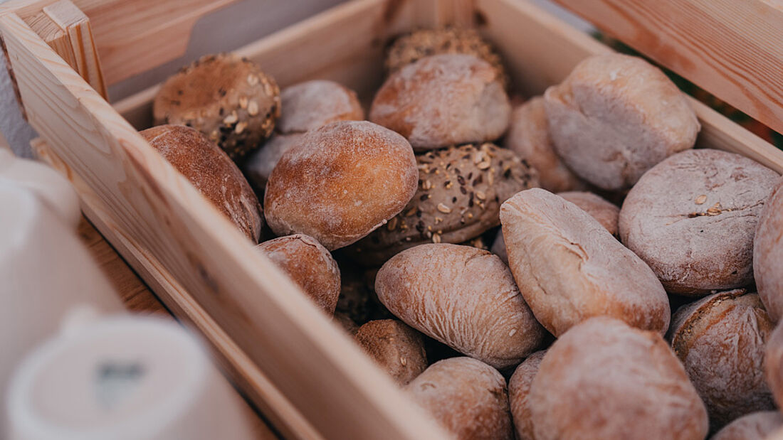 Fresh bread rolls Surfcamp Portugal Peniche breakfast