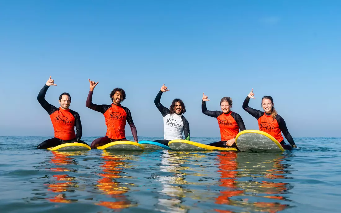 Spaß steht an erster Stelle in unseren Surfkursen