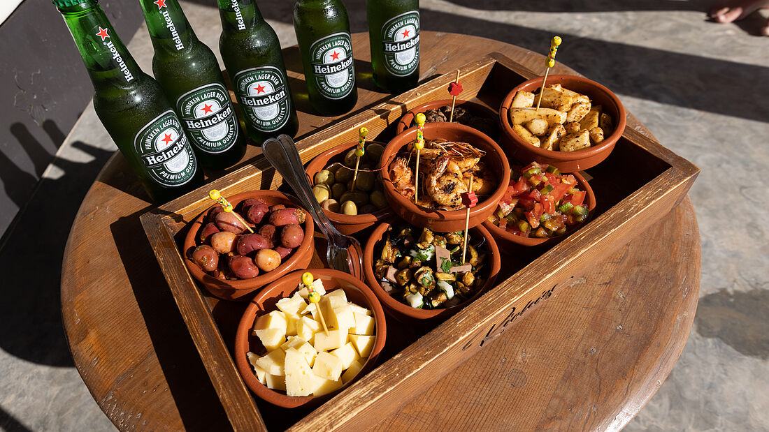 snacks and cold drinks