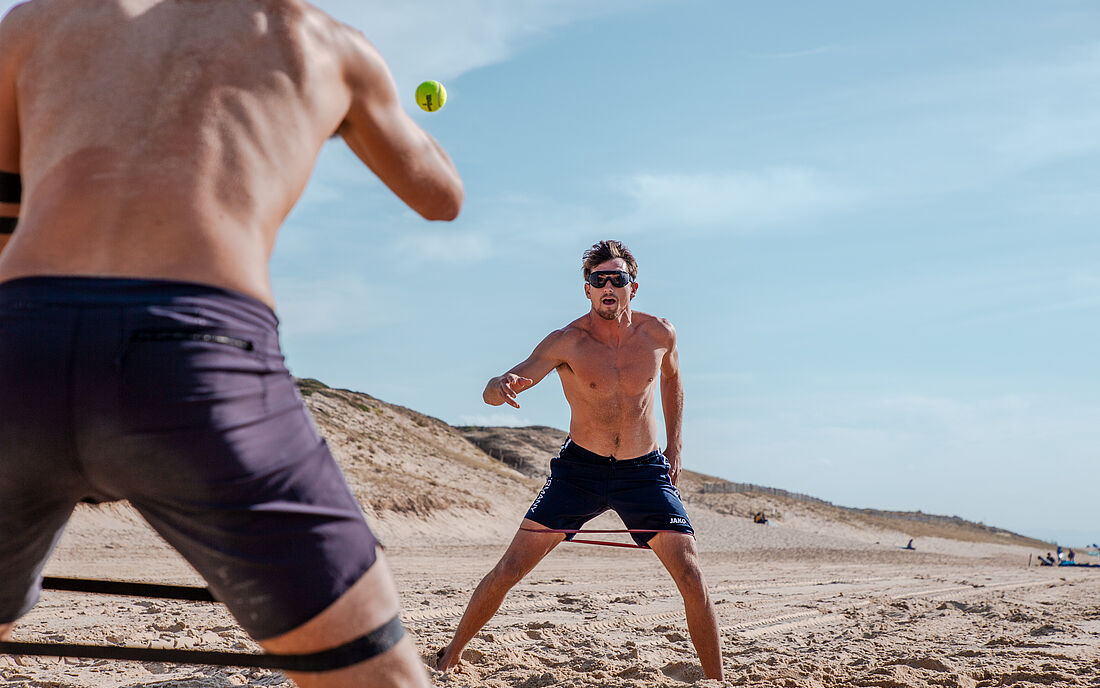 Coordination training on the beach Cross Training on the beach in Peniche, Portugal