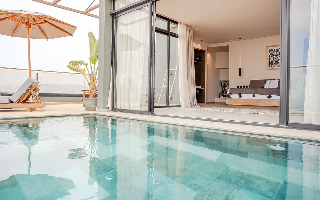 Boutique Surfcamp Marokko Tamraght Suite Pool
