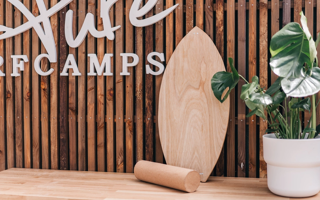 Das fertige Balance Board kann nun für die ersten Übungen genutzt werden Das fertige Balance Board kann nun für die ersten Übungen genutzt werden