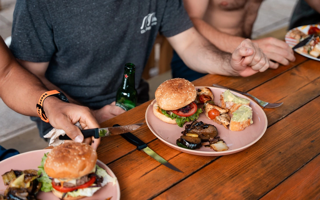 Surfcamp Soustons Plage Frankreich Burger