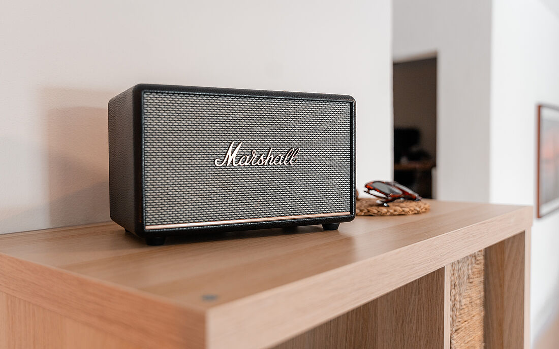 Marschall-Bluetooth Speaker in allen unseren Unterk&uuml;nften