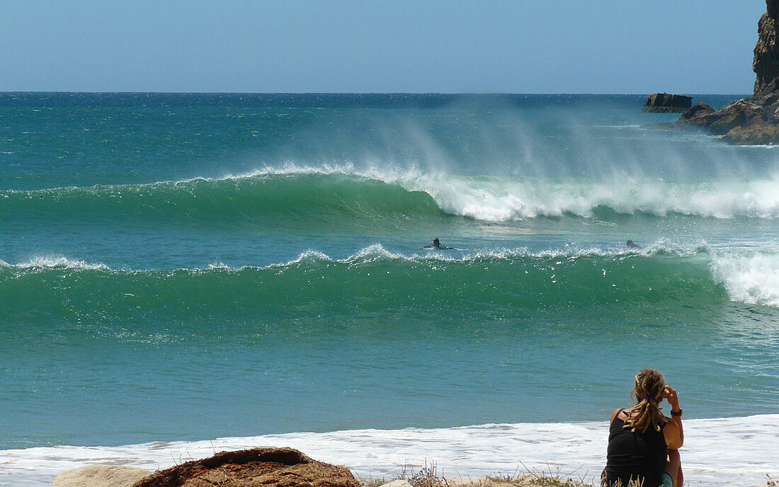 Algarve Surfen am Surfspot Barranco