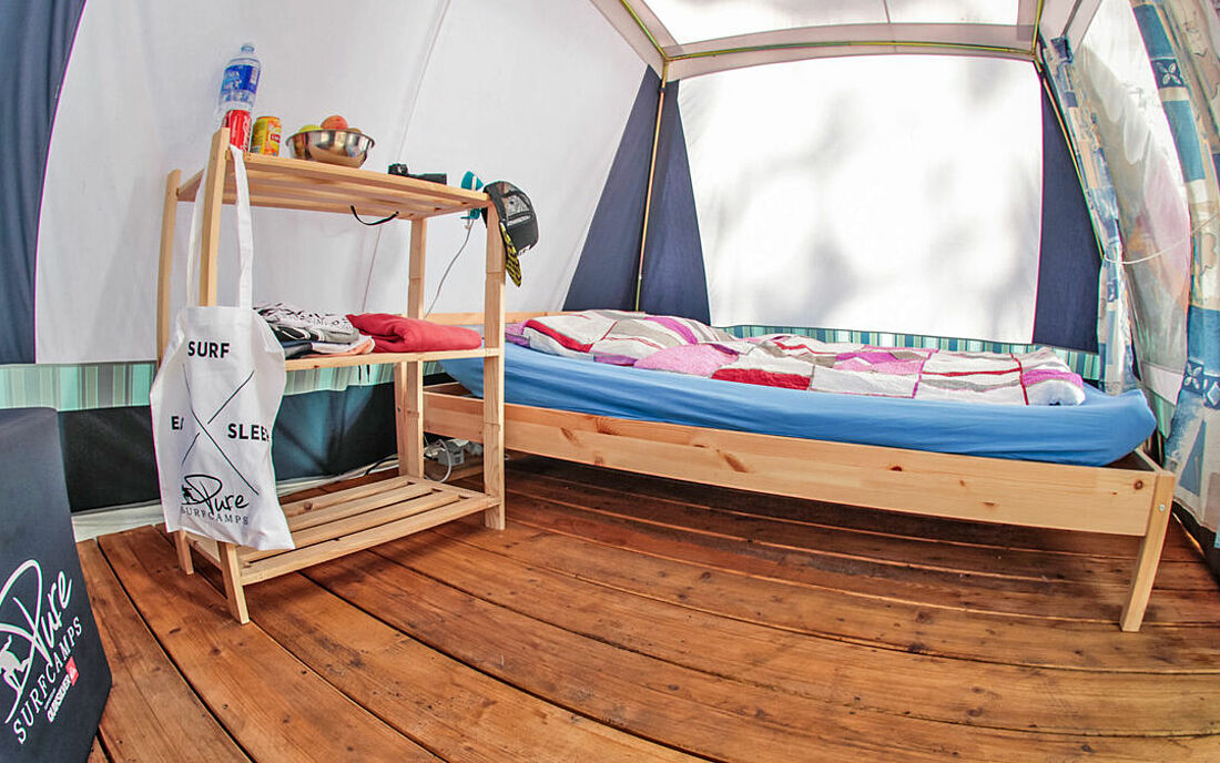 Klassenfahrt Surfcamp Camping Komfortzelt