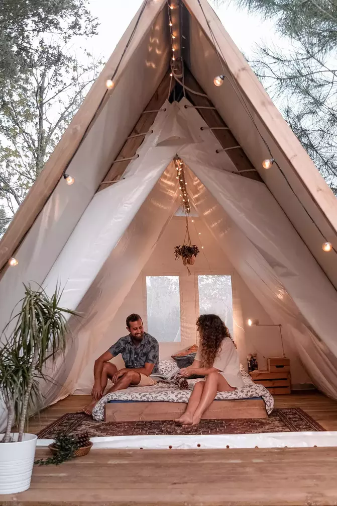 surfcamp oyambre glamping tipt zelt