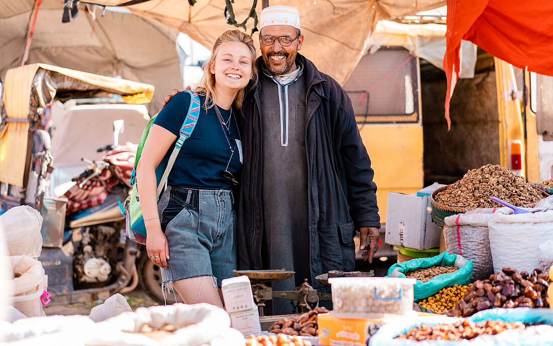 The market sellers are super friendly and always cheerful.