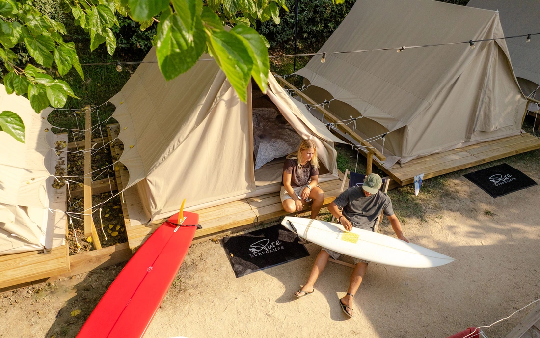 Surfcamp Zarautz Spanien Komfortzelte