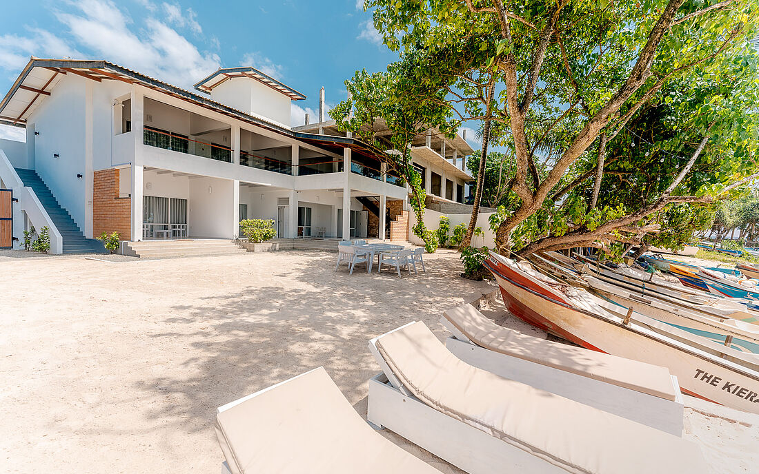 Der Garten vom Surfcamp Sri Lanka in Kathaluwa 