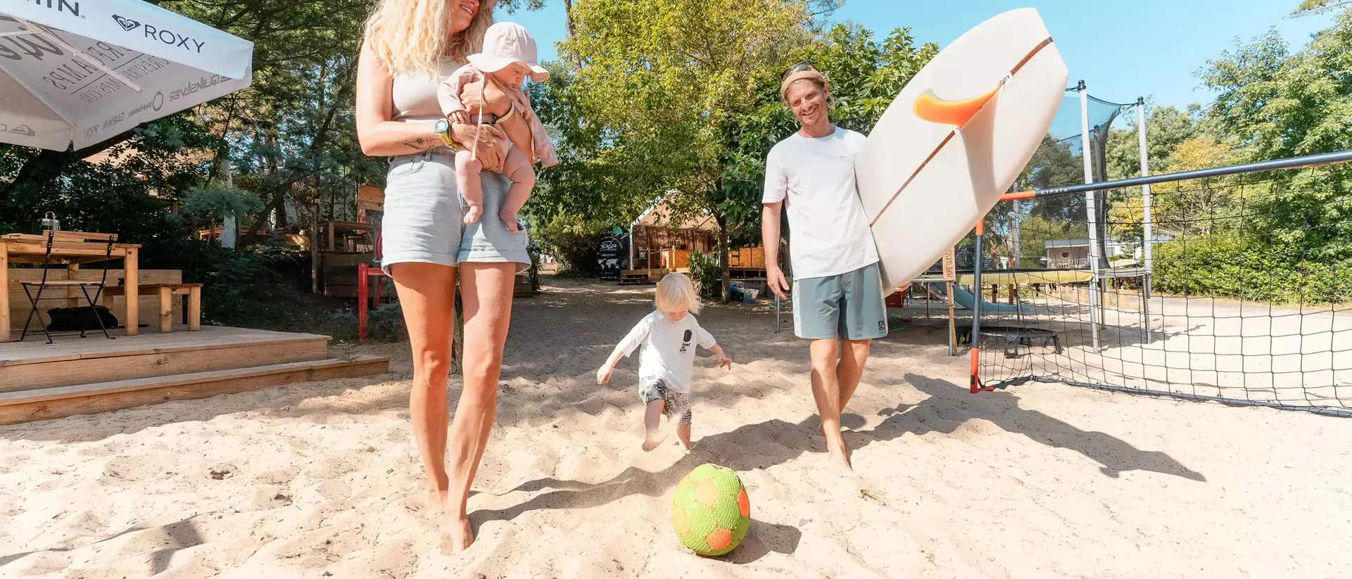 Familie im Surfcamp Moliets