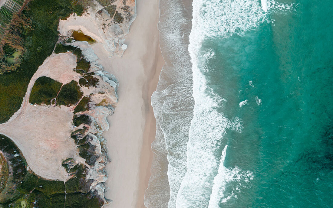 Wonderful play of colors of the ocean Surfcamp Peniche Portugal Ocean