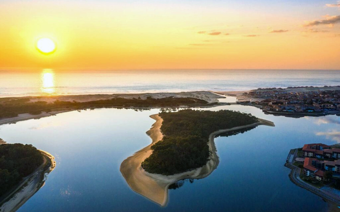 Surfcamp Vieux Boucau Frankreich Strand Lagune