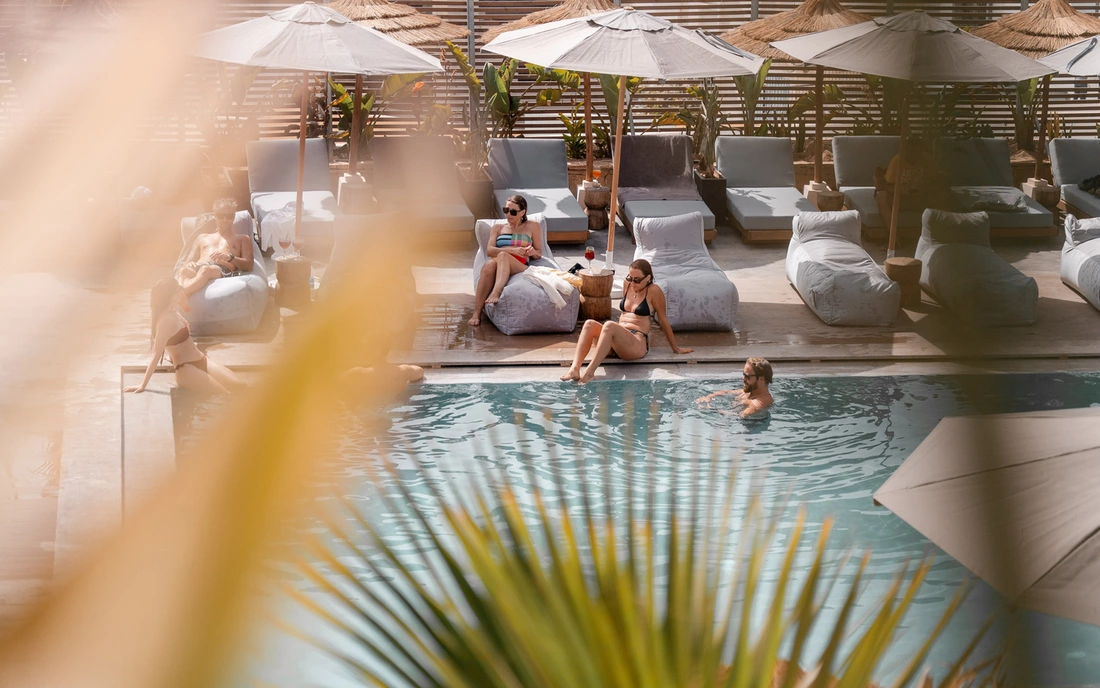Boutique Surfcamp Marokko Tamraght Surf Hotel Pool