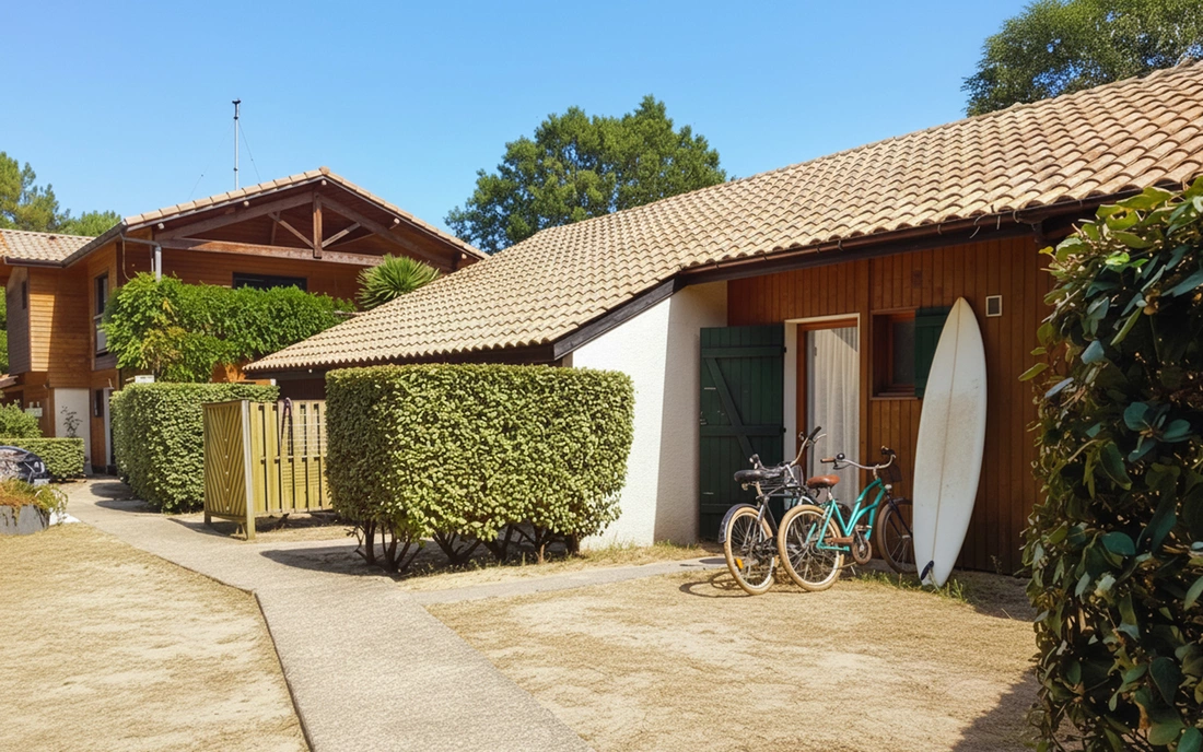 Die Bungalow-Anlage Surfcamp Soustons Plage Frankreich Bungalow