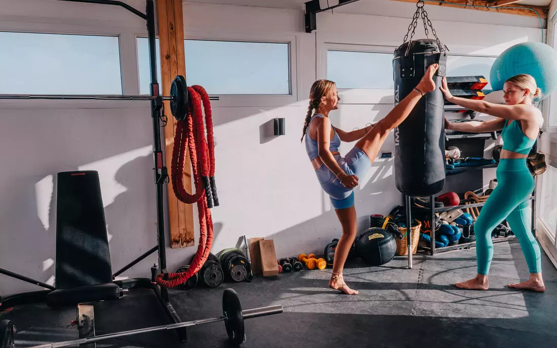 Rooftop Gym im Pure Surfcamp Marokko