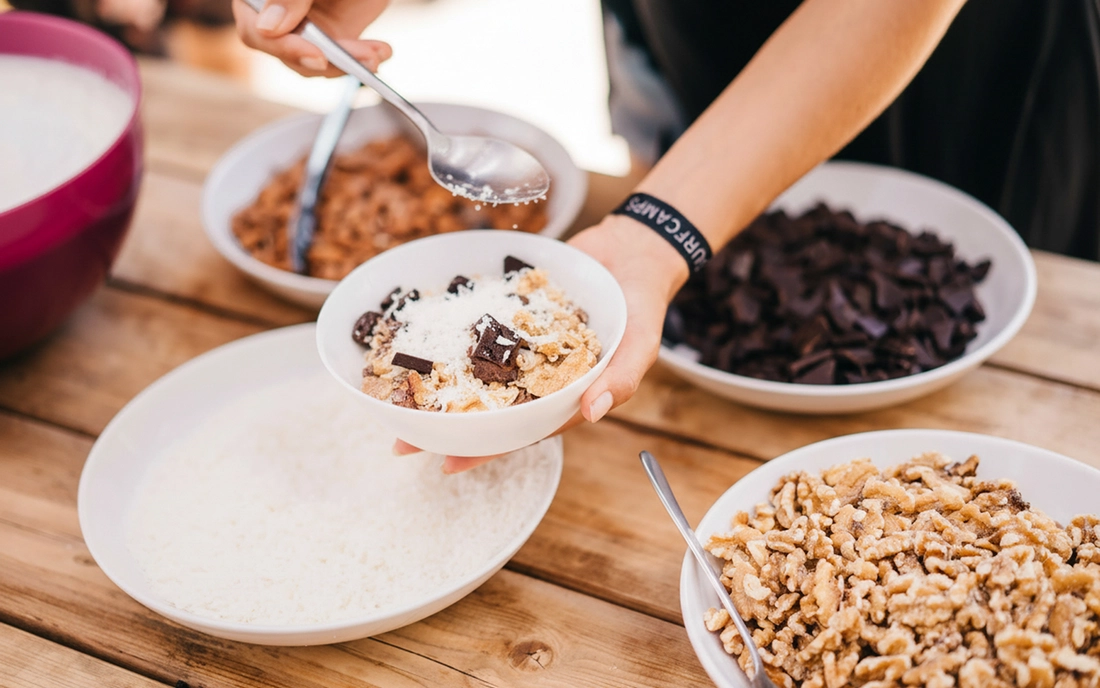 Surfcamp Vieux Boucau Frankreich Verpflegung Müsli