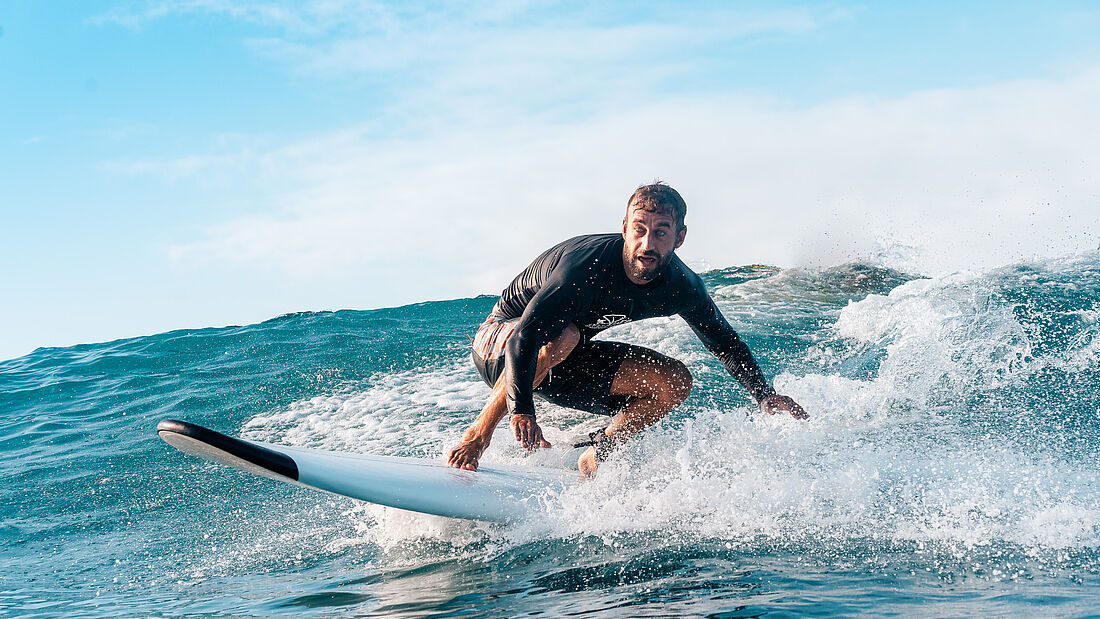 Surfen in perfekten Bedingungen
