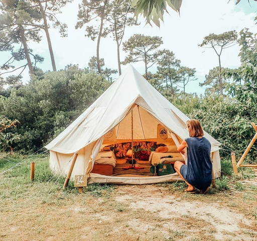 [Translate to English:] Surfcamp Oyambre Rundzelt