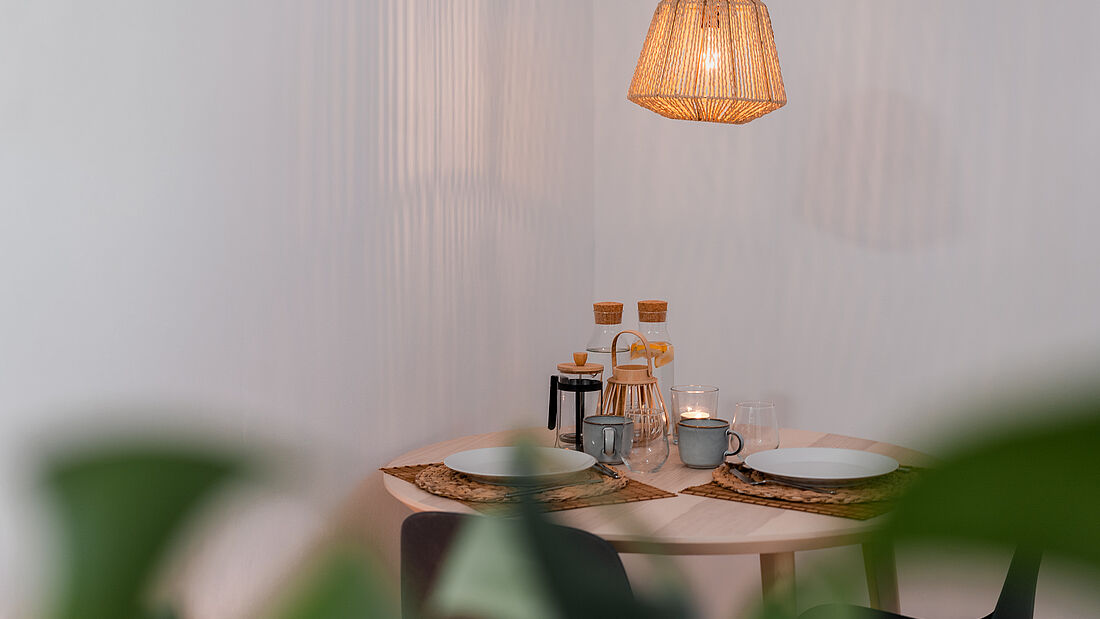 The dining room pure surf camp peniche portugal apartment
