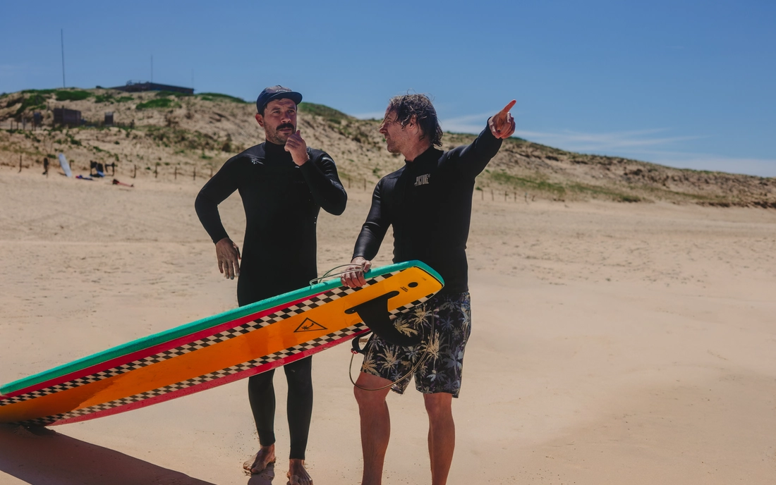 Der Surfspot wird zusammen analysiert
