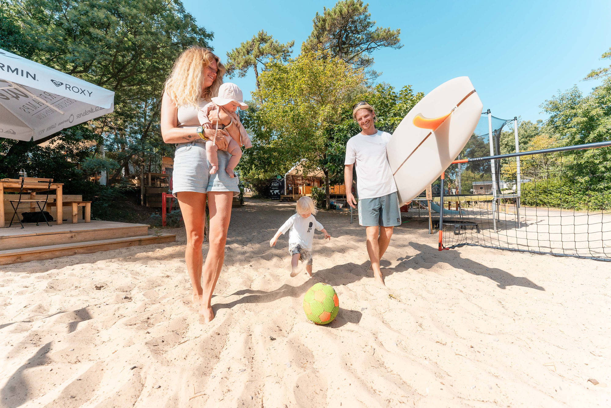 Familie im Surfcamp Moliets