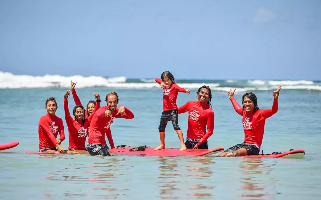 Learn to surf Bali