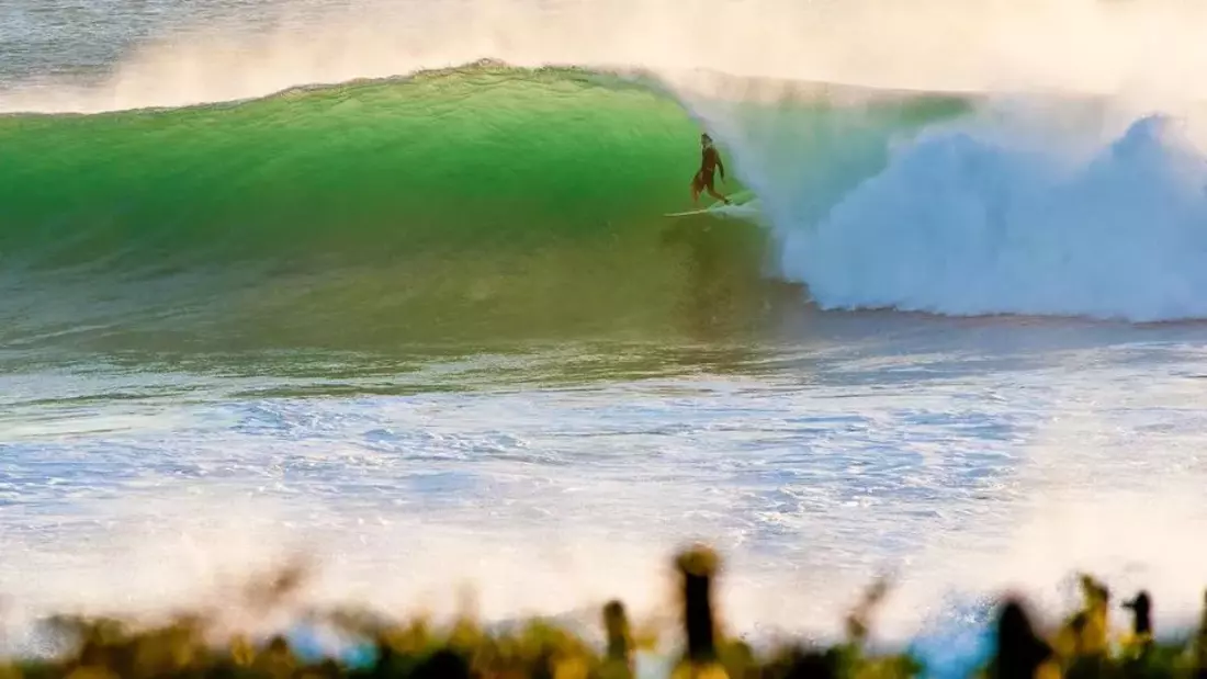 big barrel in Morocco green water
